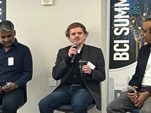 Wally Koscielny speaking on a panel about AI regulation, risks and controls at BCI Summit