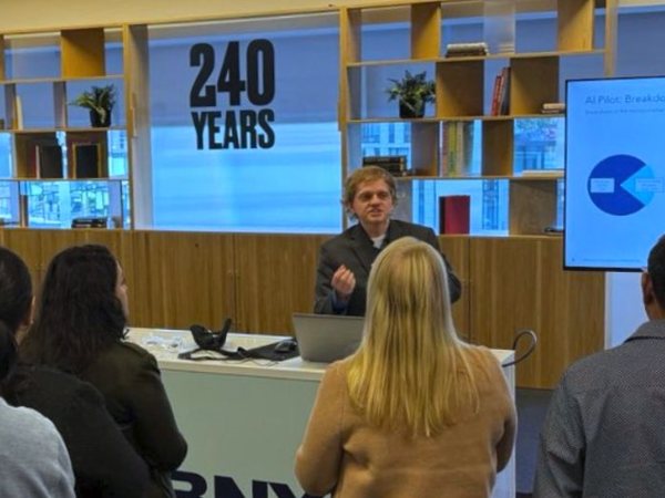 Wally Koscielny presenting AI use cases at the BNY Global AI Expo 2024